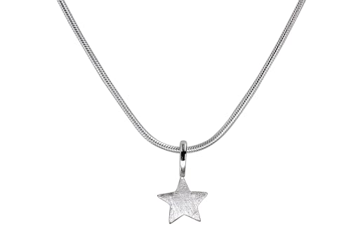 SILBERMOOS Damen Anhänger Stern Sternchen Star mit Schlangenkette 45 cm 925 Sterling Silber von SILBERMOOS