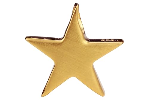 SILBERMOOS Damen Anhänger Stern Sternchen Star vergoldet klein massiv glänzend 925 Sterling Silber von SILBERMOOS