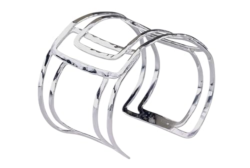 SILBERMOOS Damen Armspange Armreif Design Statement elegant offen 925 Sterling Silber von SILBERMOOS