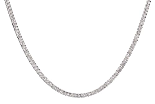 SILBERMOOS Damen Fuchsschwanz Collier Kette Silberkette aus Italien, 925 Sterling Silber, 45 50 cm, Länge:42 cm von SILBERMOOS