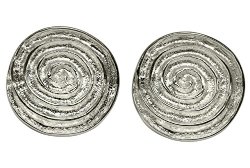 SILBERMOOS Damen Ohrstecker Spirale gewölbt matt glänzend Sterling Silber 925 Ohrringe von SILBERMOOS