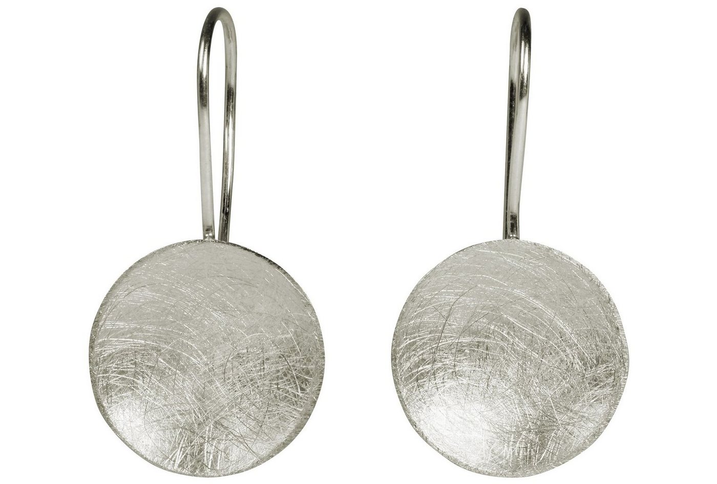 SILBERMOOS Paar Ohrhänger Klassische Schalen-Ohrhänger, 925 Sterling Silber von SILBERMOOS