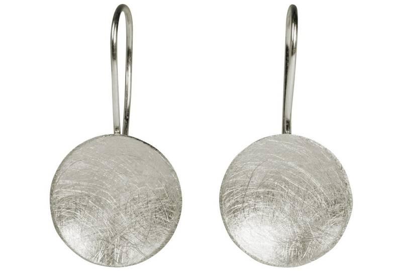 SILBERMOOS Paar Ohrhänger Klassische Schalen-Ohrhänger, 925 Sterling Silber von SILBERMOOS