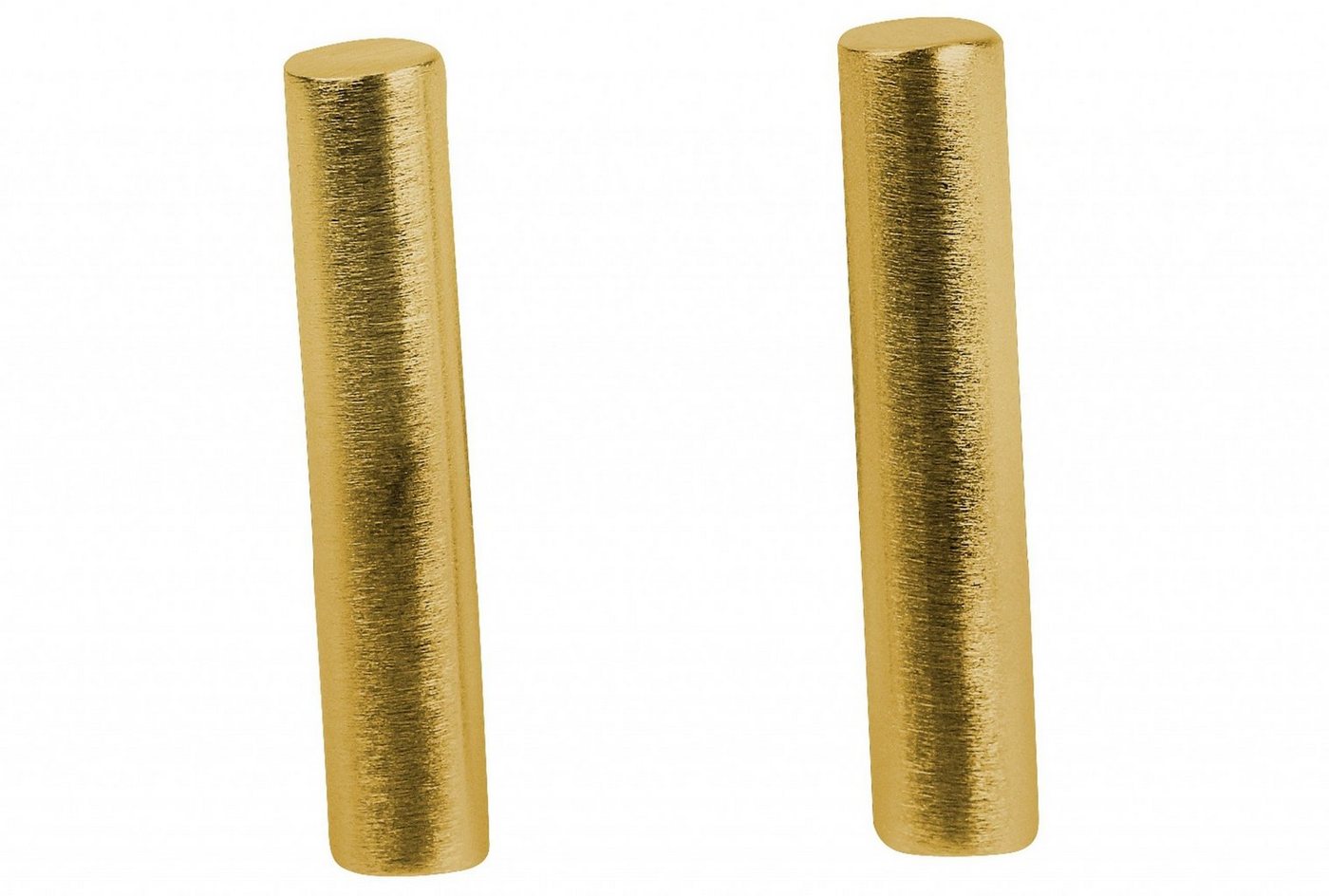 SILBERMOOS Paar Ohrstecker Stäbchen-Ohrstecker vergoldet, 925 Sterling Silber von SILBERMOOS
