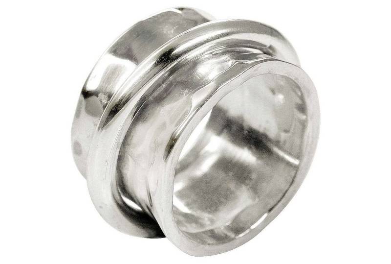 SILBERMOOS Partnerring XL Fein-geschmiedeter Spiel- und Drehring, 925 Sterling Silber von SILBERMOOS