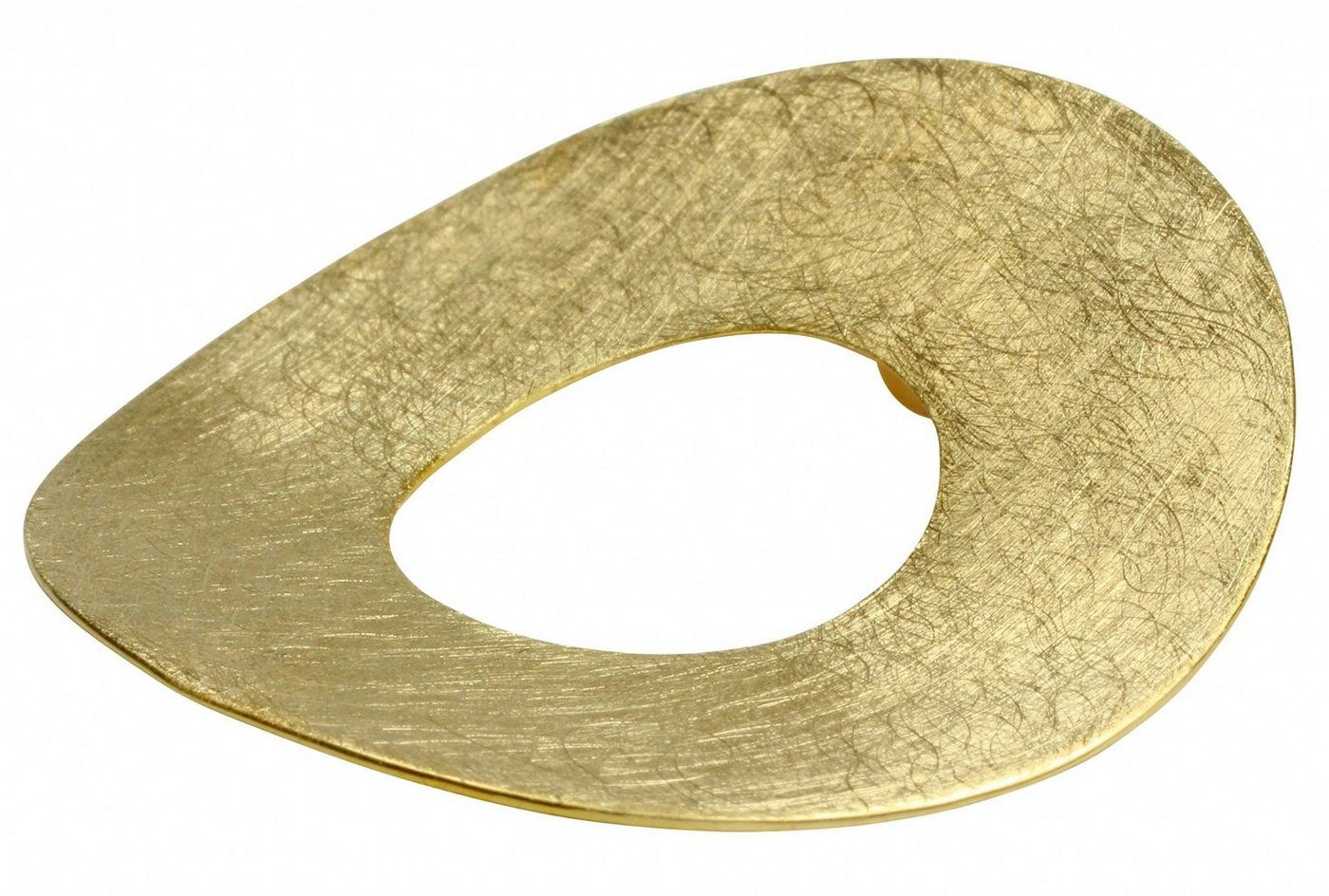 SILBERMOOS Runder Anhänger Großer Anhänger "Rund und Offen" vergoldet, 925 Sterling Silber von SILBERMOOS