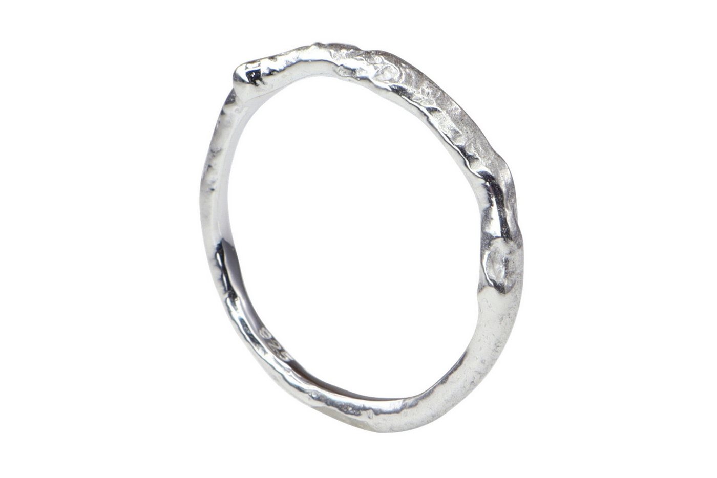 SILBERMOOS Silberring Feiner Strukturring im Natur-Design, 925 Sterling Silber SILBERMOOS Silberring Feiner Strukturring im Natur-Design, 925 Sterling Silber von SILBERMOOS