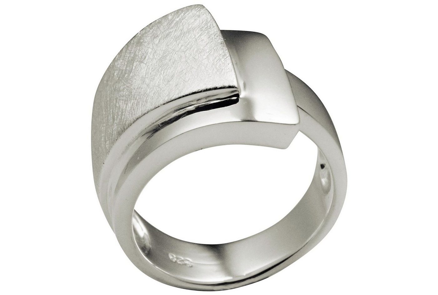 SILBERMOOS Silberring XL Ring Doppelter Bandring", 925 Sterling Silber" von SILBERMOOS