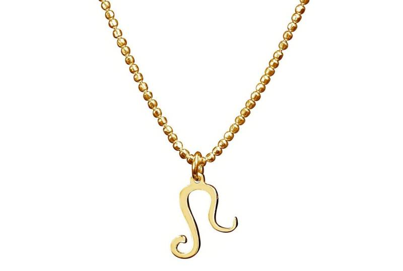 SILBERMOOS Sternzeichenanhänger Vergoldete Sternzeichen Kette Löwe, 925 Sterling Silber von SILBERMOOS