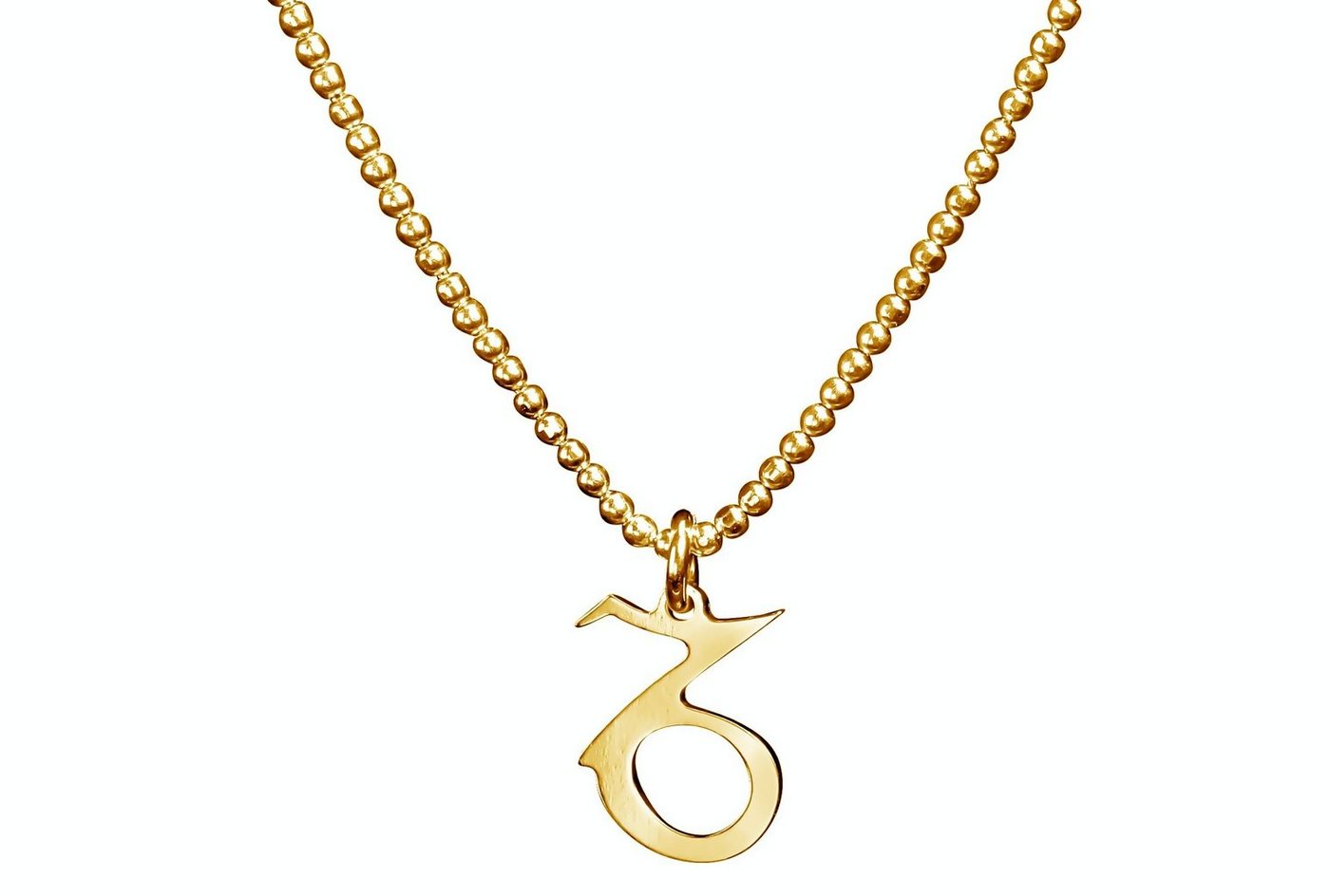 SILBERMOOS Sternzeichenanhänger Vergoldete Sternzeichen Kette Steinbock, 925 Sterling Silber von SILBERMOOS