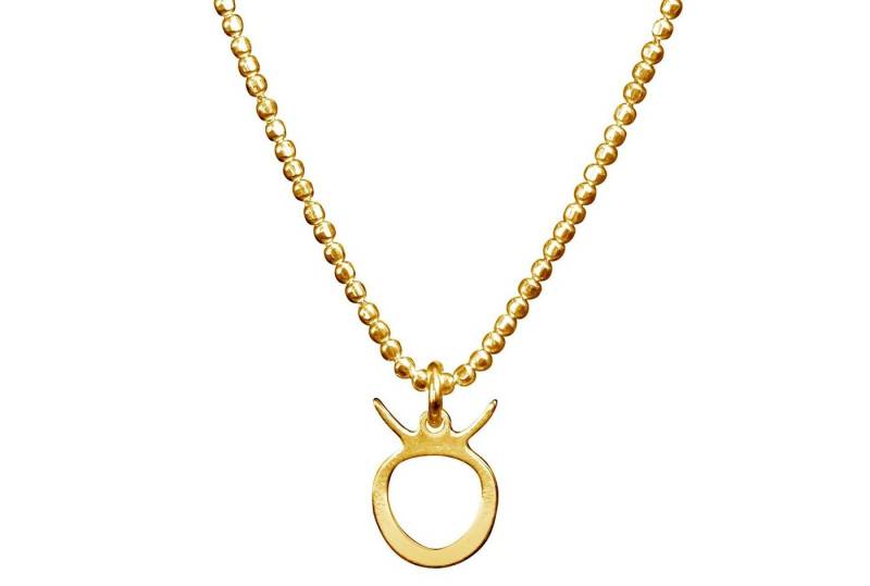 SILBERMOOS Sternzeichenanhänger Vergoldete Sternzeichen Kette Stier, 925 Sterling Silber von SILBERMOOS