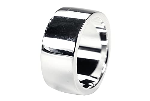 SILBERMOOS XL XXL Ring Damenring Herrenring Partnerring Ehering glänzend Bandring massiv Sterling Silber 925 Größe 64, 66, 68, 70, 72, 74, Größe:64 von SILBERMOOS