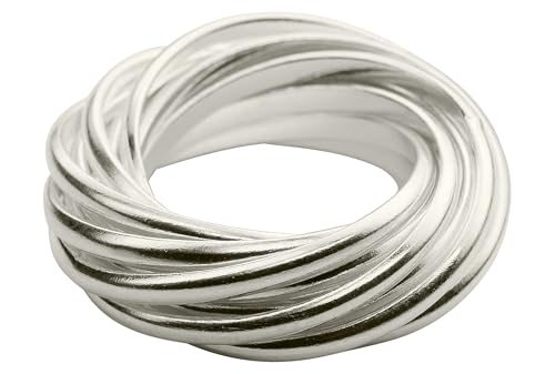 SILBERMOOS XL XXL Ringe in großen Größen Damenring Mehrfachring 12 Einzelringe glänzend Sterling Silber 925 Größen 64, 66, 68, 70, Größe:70 von SILBERMOOS