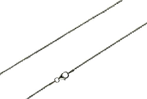 SILBERMOOS diamantierte Kugelkette Damen Kette fein glänzend Qualitätskette aus Italien 925 Sterling Silber 42 45 50 cm, Länge:42 cm von SILBERMOOS