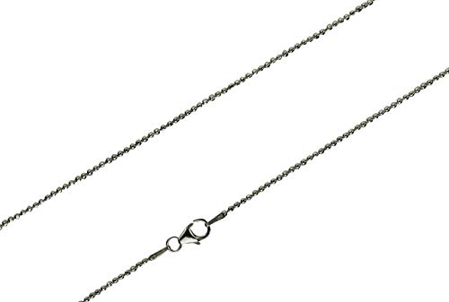 SILBERMOOS diamantierte Kugelkette Damen Kette fein glänzend Qualitätskette aus Italien 925 Sterling Silber 42 45 50 cm, Länge:50 cm von SILBERMOOS