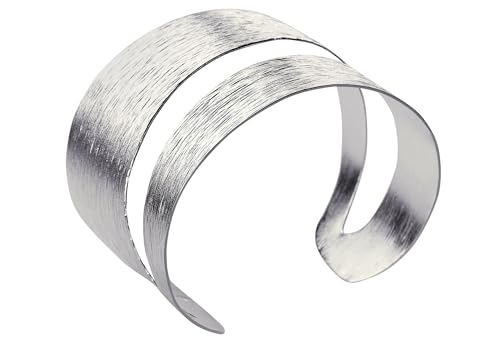 SILBERMOOS extravaganter Damen Armreif Armspange offen strukturiert gestreift mit diagonaler Aussparung massiv glänzend 925 Sterling Silber SILBERMOOS extravaganter Damen Armreif Armspange offen strukturiert gestreift mit diagonaler Aussparung massiv glänzend 925 Sterling Silber von SILBERMOOS