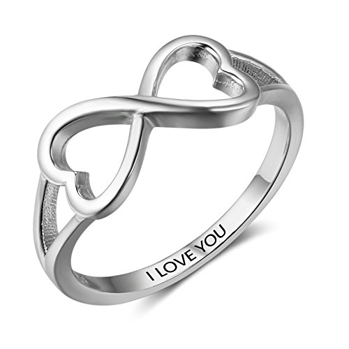 925 Silber Ring Unendlichkeit Damen SILBERTALE Infinity Knot Ringe Ich liebe dich Promise ring herz Verlobungsring Schmuck Geschenke Frauen Freundschaftsringe Freundschaft Hochzeit Verlobungsringe von SILBERTALE