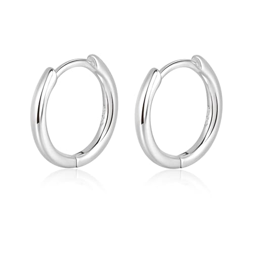 SILBERTALE 925 Sterling Silber Huggie Hoop Ohrringe Kleine Scharnierreifen Knorpel Helix Ohrringe Minimalistisch Stapelbar Schmuck für Frauen Männer 5mm-9mm SILBERTALE 925 Sterling Silber Huggie Hoop Ohrringe Kleine Scharnierreifen Knorpel Helix Ohrringe Minimalistisch Stapelbar Schmuck für Frauen Männer 5mm-9mm von SILBERTALE