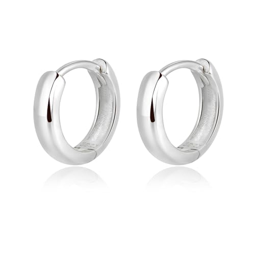 SILBERTALE 925 Sterling Silber Huggie Hoop Ohrringe Kleine Scharnierreifen Knorpel Helix Ohrringe Minimalistisch Stapelbar Schmuck für Frauen Männer 5mm-9mm SILBERTALE 925 Sterling Silber Huggie Hoop Ohrringe Kleine Scharnierreifen Knorpel Helix Ohrringe Minimalistisch Stapelbar Schmuck für Frauen Männer 5mm-9mm von SILBERTALE