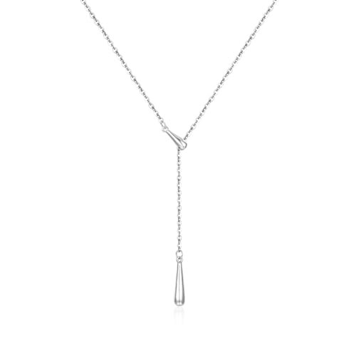SILBERTALE 925 Sterling Silber Y Halskette Tropfen Verstellbare Y Kette Modeschmuck für Frauen Damen 40+5cm von SILBERTALE