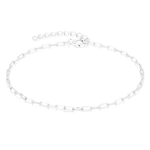 SILBERTALE Damen Armband 925 Sterling Silber Verstellbare Armkette 17+3 cm Gliederkette Armschmuck von SILBERTALE