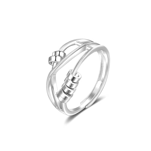 SILBERTALE Fidget Ring 925 Sterling Silber Angst Ringe für Frauen Einstellbare Spinner Daumen Ring Relief Geschenk SILBERTALE Fidget Ring 925 Sterling Silber Angst Ringe für Frauen Einstellbare Spinner Daumen Ring Relief Geschenk von SILBERTALE