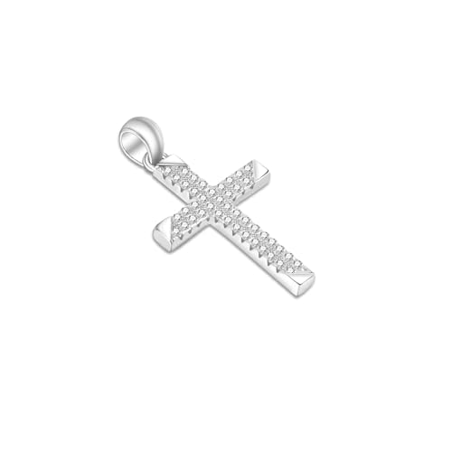 SILBERTALE Charms 925 Sterling Silber Kreuz Anhänger Passen Ketten Armband Anhänger Schmuck Geschenk für Kommunion Konfirmation Taufe von SILBERTALE