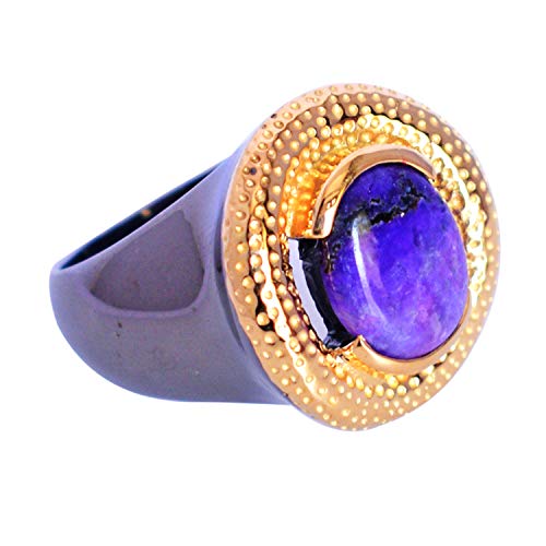 Sugilite Natural Gemstone 925 Sterling Silver Statement Ring Jewelry For Wife 65 (20.7) von SILCASA