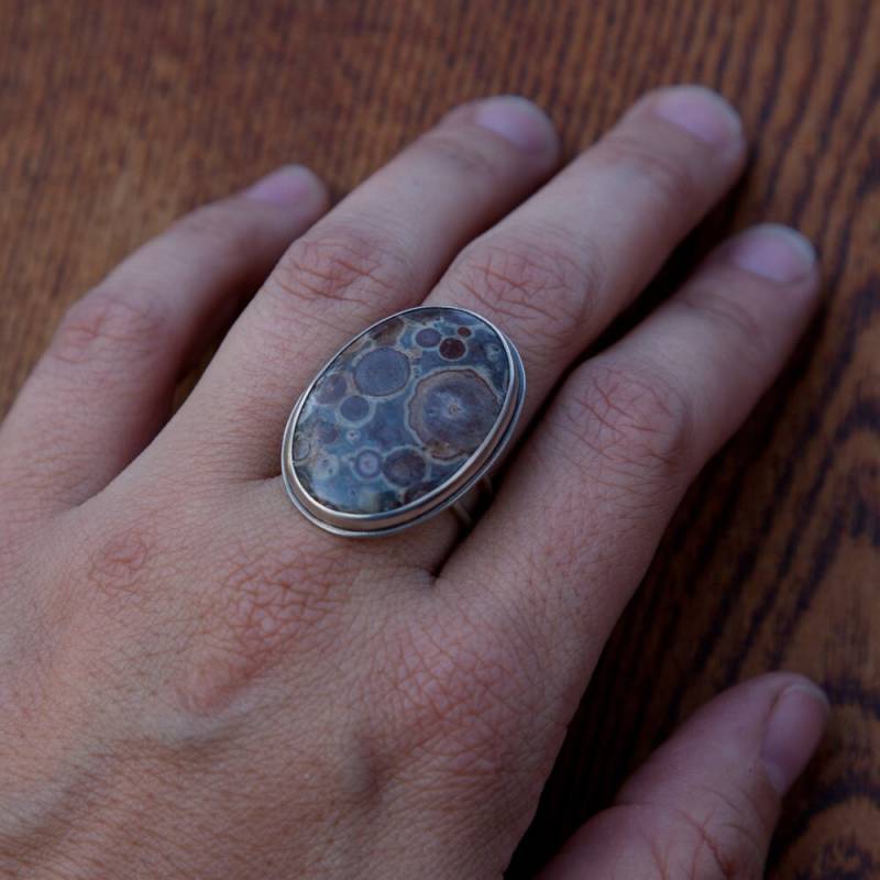 Kugelförmige Jaspis Ring - Größe 7, 75 Us Sterling Silber Statement Ooak Kugelförmige Jaspis Ring - Größe 7, 75 Us Sterling Silber Statement Ooak von SILENTgDESIGNS