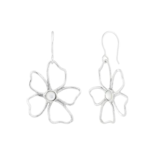 Silpada Ohrhänger "Blooming Flower", Sterlingsilber, Perlmutt von SILPADA