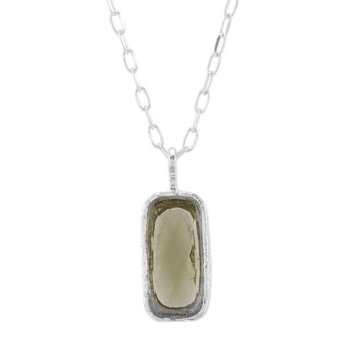 Silpada "Olivine" Halskette mit grünem Zirkonia-Anhänger, Sterlingsilber, 45,7 cm + 5,1 cm Silpada "Olivine" Halskette mit grünem Zirkonia-Anhänger, Sterlingsilber, 45,7 cm + 5,1 cm von SILPADA