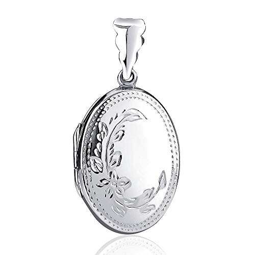SILVEGO Damen Anhänger aus 925 Sterling Silber Medaillon zum Öffnen von SILVEGO