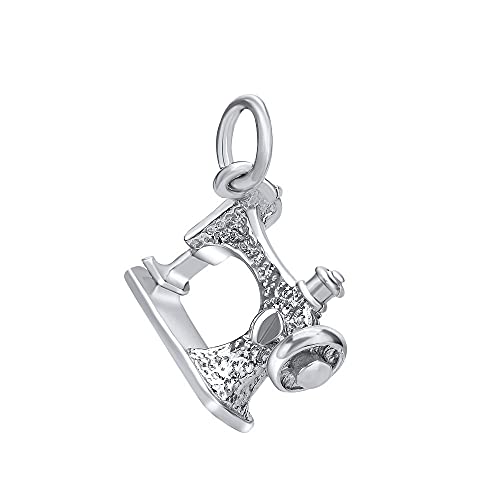 SILVEGO Damen Anhänger aus 925 Sterling Silber Nähmaschine von SILVEGO