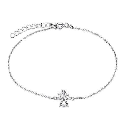 SILVEGO Damen Armband aus 925 Sterling Silber Engel mit Brilliance Zirconia von SILVEGO