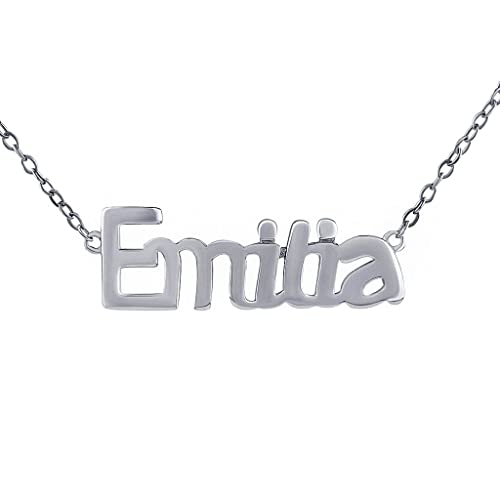 SILVEGO Damen Halskette aus 925 Sterling Silber Name Emilia von SILVEGO