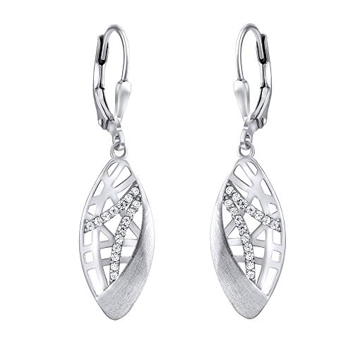 SILVEGO Damen Ohrringe aus 925 Sterling Silber mit klaren Zirkonia von SILVEGO