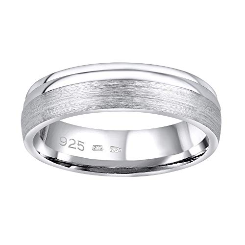 SILVEGO Damen und Herren Ehering aus 925 Sterling Silber AMORA von SILVEGO