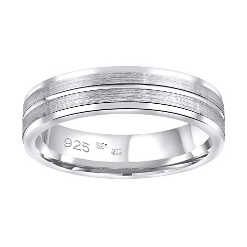 SILVEGO Damen und Herren Ehering aus 925 Sterling Silber AVERY (75 (23.9)) von SILVEGO