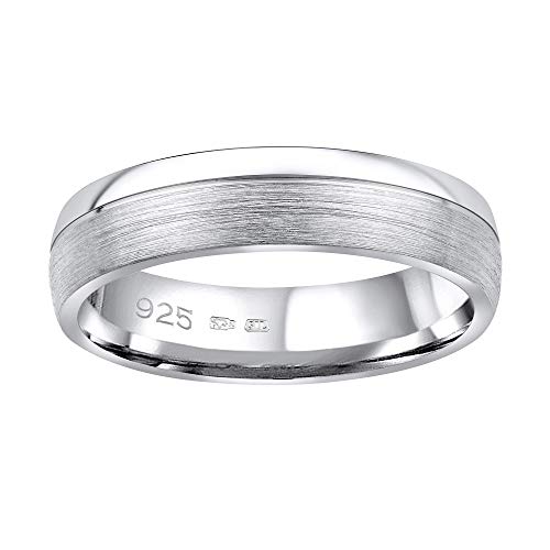 SILVEGO Damen und Herren Ehering aus 925 Sterling Silber PARADISE von SILVEGO