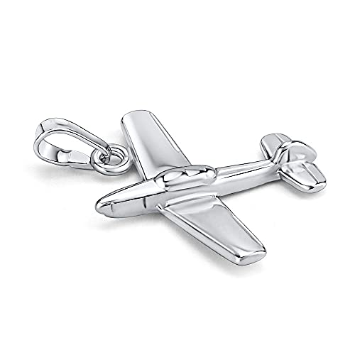 SILVEGO Herren Anhänger aus 925 Sterling Silber Flugzeug von SILVEGO