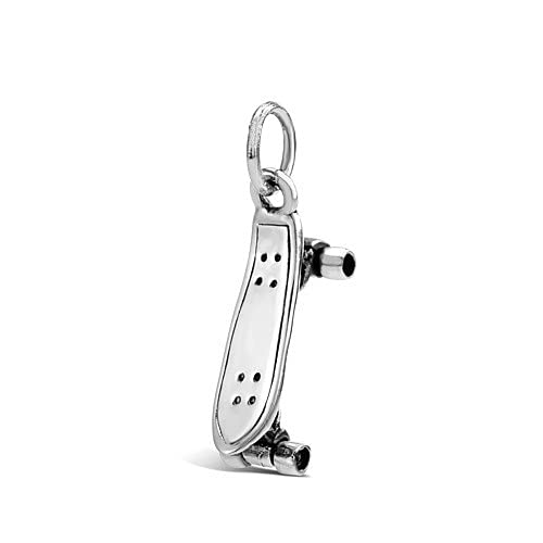 SILVEGO Herren Anhänger aus 925 Sterling Silber Skateboard von SILVEGO