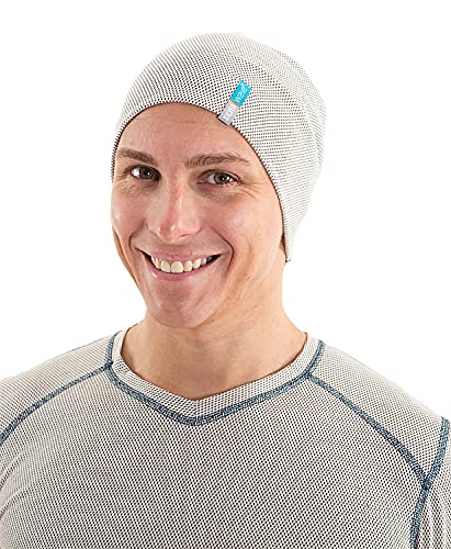 Silverwave Abschirmkleidung Long Beanie Mütze für Herren - beige Größe 2 (52-58) von SILVER 25