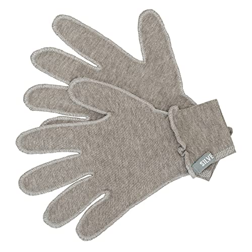 Silver25 Handschuhe für Mädchen mit Neurodermitis - grau XS (5-10 Jahre) von SILVER 25