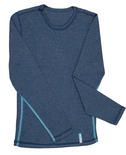 Silver25 - Langarmshirt - Silberwäsche für Mädchen mit Neurodermitis - Jeansblau 122/128 von SILVER 25