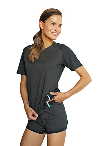 Silverwave Abschirmkleidung Basic Kurzarm-Shirt für Damen - schwarz 44/46 von SILVER 25