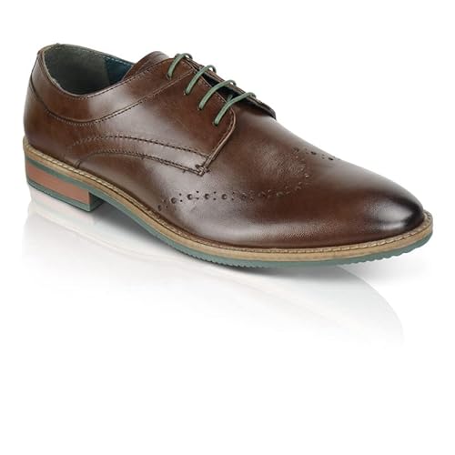 Silver Street London Herbie Herren Anzugschuhe Business Schuhe Oxfords Derby Schnürhalbschuhe, Braun, 10 UK/44 EU von Silver Street London