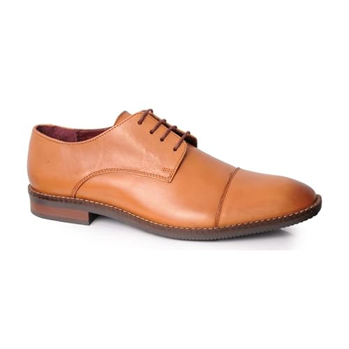 Silver Street London Rufus Herren Anzugschuhe Business Schuhe Oxfords Derby Schnürhalbschuhe, Bräunen, 10 UK/44 EU von Silver Street London