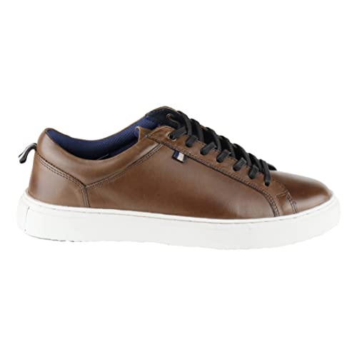 Silver Street London Holden Herren Sneaker aus Leder mit weicher und extra griffiger Sohle, braun, 46 EU von Silver Street London