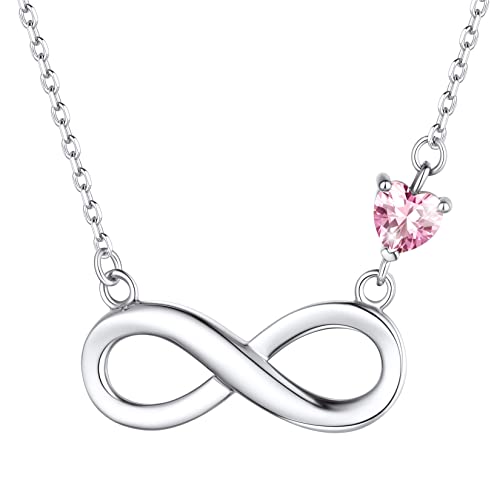 SILVERCUTE Unendliche Kette mit personalisiert Namen und Geburtsstein 925 Silber Infinity Schlüsselbein Kette für Damen Mädchen Unendlichkeit Schmuck Souvenir für Geburtstag Valentinstag SILVERCUTE Unendliche Kette mit personalisiert Namen und Geburtsstein 925 Silber Infinity Schlüsselbein Kette für Damen Mädchen Unendlichkeit Schmuck Souvenir für Geburtstag Valentinstag von SILVERCUTE