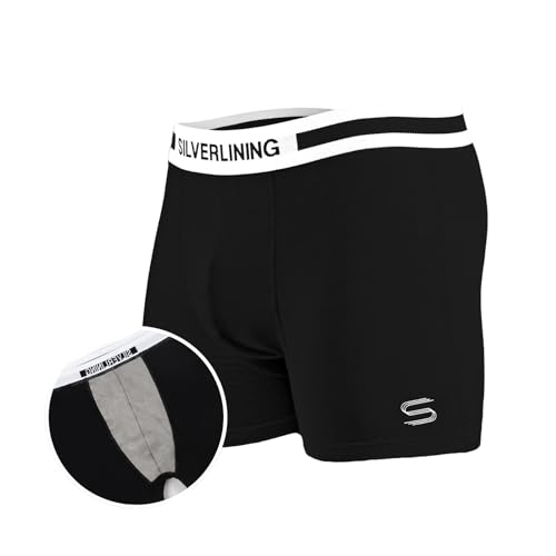 SILVERLINING EMF Protection Underwear for Men - Boxer Brief with Anti-Radiation Silver Fabric | RF and EMF Shielding, Schwarz, Medium SILVERLINING EMF Protection Underwear for Men - Boxer Brief with Anti-Radiation Silver Fabric | RF and EMF Shielding, Schwarz, Medium von SILVERLINING